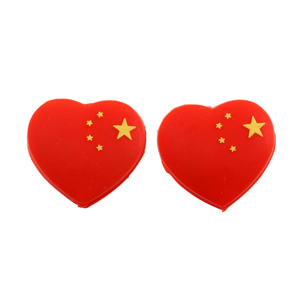 2 Pieces Shockproof Tennis Squash Racket Vibration Dampeners - Red Heart