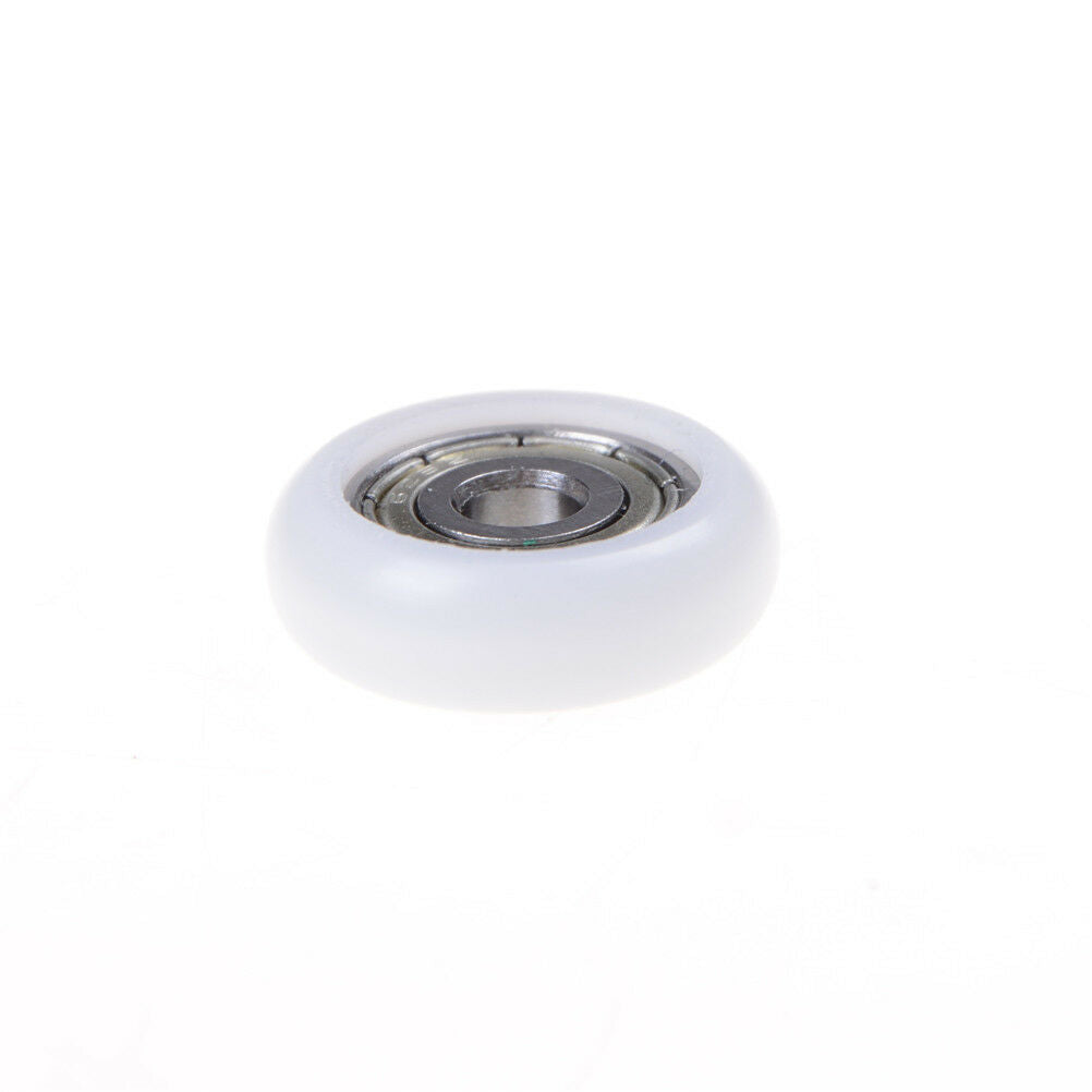 1 Nylon Plastic Carbon Steel Pulley Wheels Roller Groove Ball Bearing Whit.l8