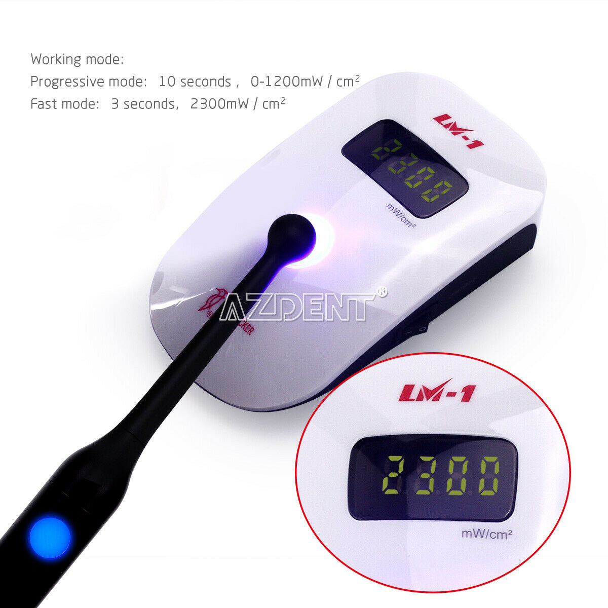 Woodpecker iLed Style Dental Wireless LED Curing Light >2300mW/cm² 385-515 nm