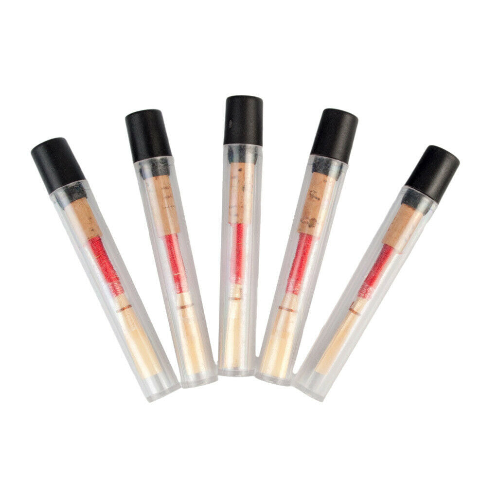 5pc Oboe Reeds Cork Red Sofe w/ Plastic Tube Container for Oboe Accessories