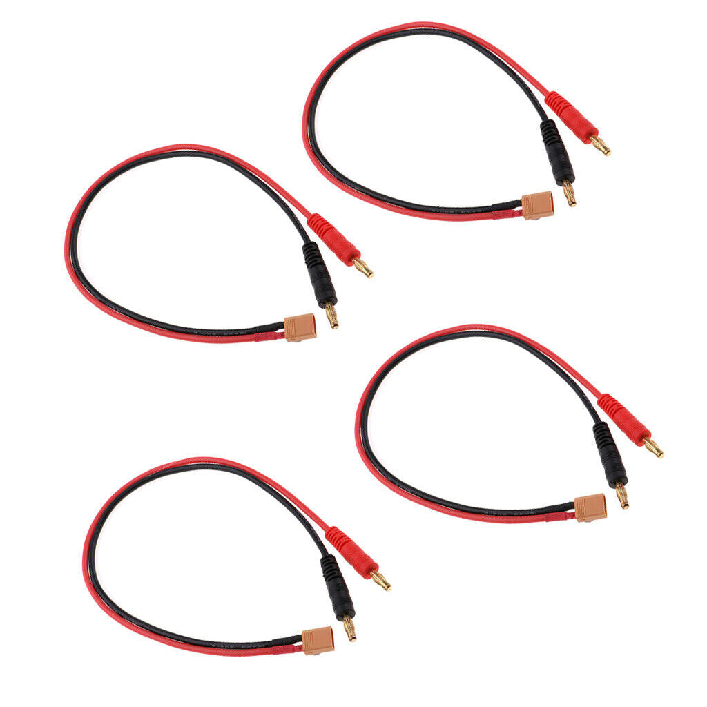 4pcs XT30 to 4.0mm bullet/banana adaptor/connector/plug 16 AWG RC Lipo