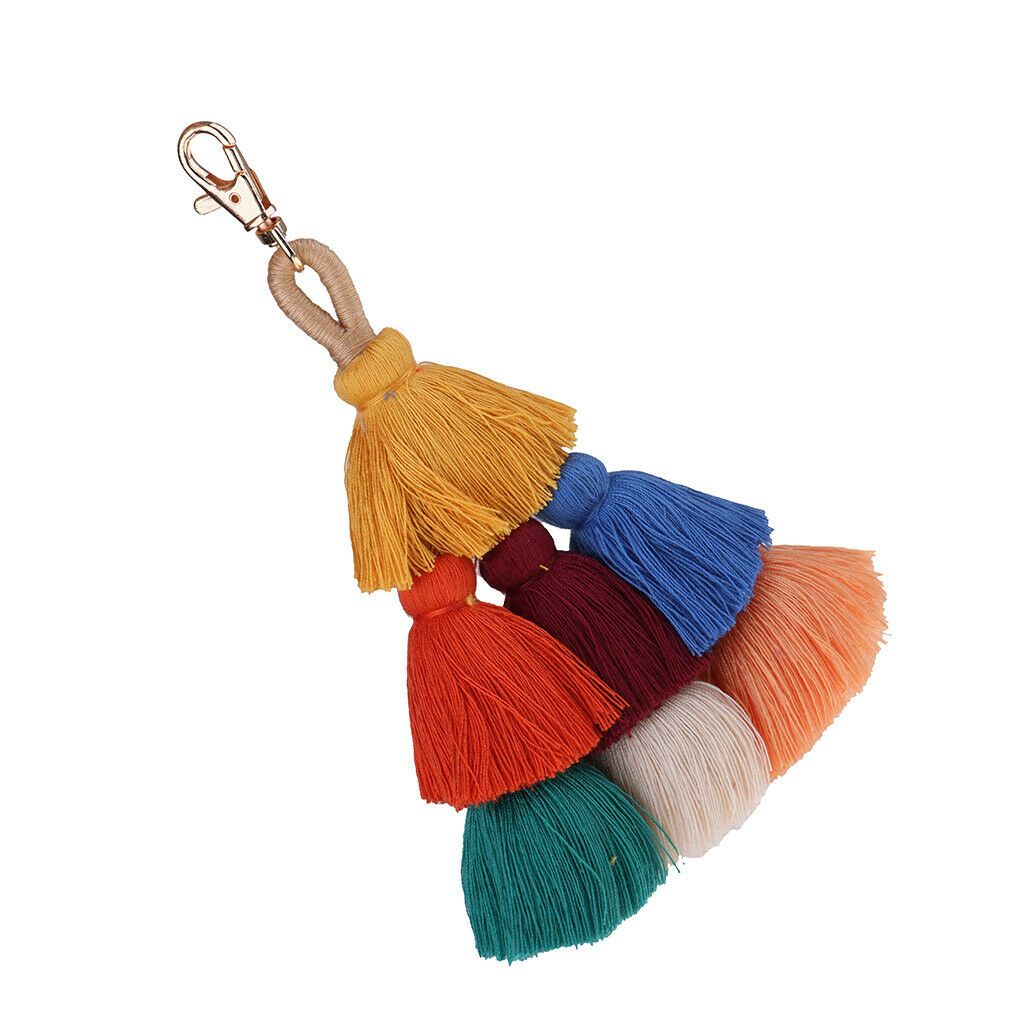 Women Tassel Keychain Car Keyring Holder Bag Wallet Purse Decorations