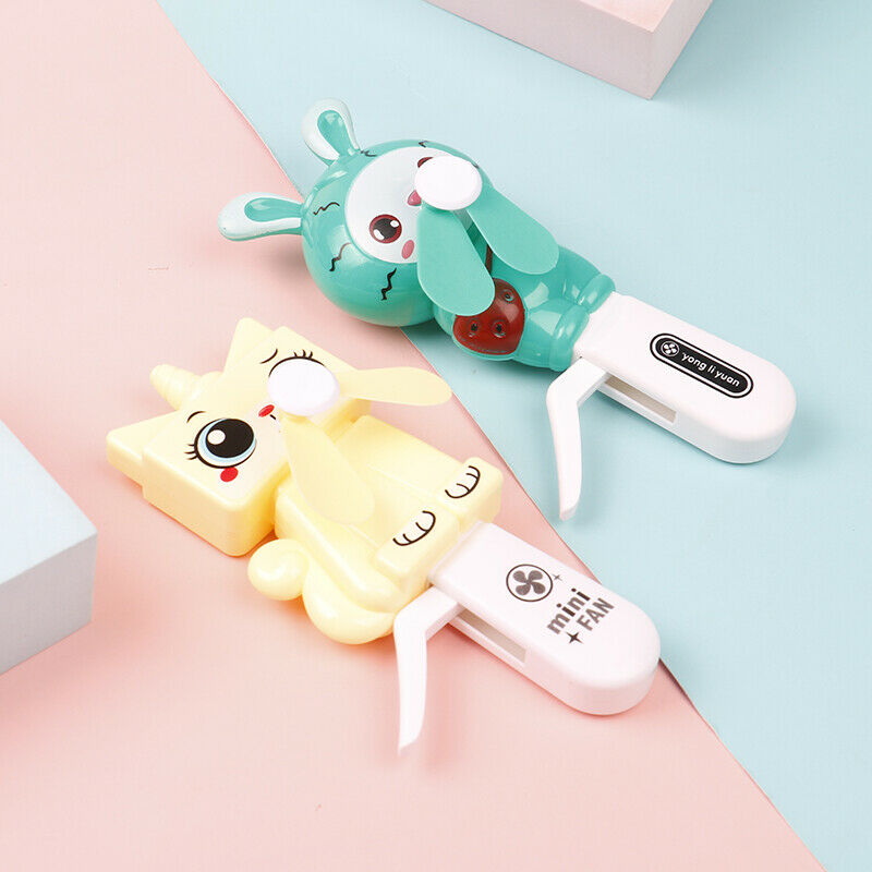 Summer Hand Crank Fan Cartoon Small Fan Mini Student Gift Travel Portab.l8