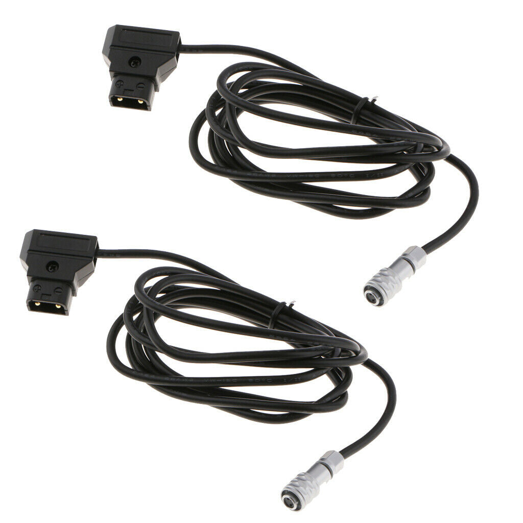 2 Pieces 1.5m/4.9ft Dtap D Tap Power Cable Charging Cord Straight Wire for BMPCC
