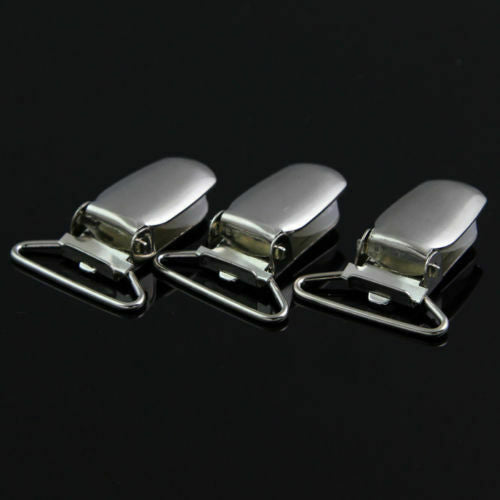 Lot 10X Metal Clips Insert Baby Pacifier Dummy Holders Pacifier Suspender Hook