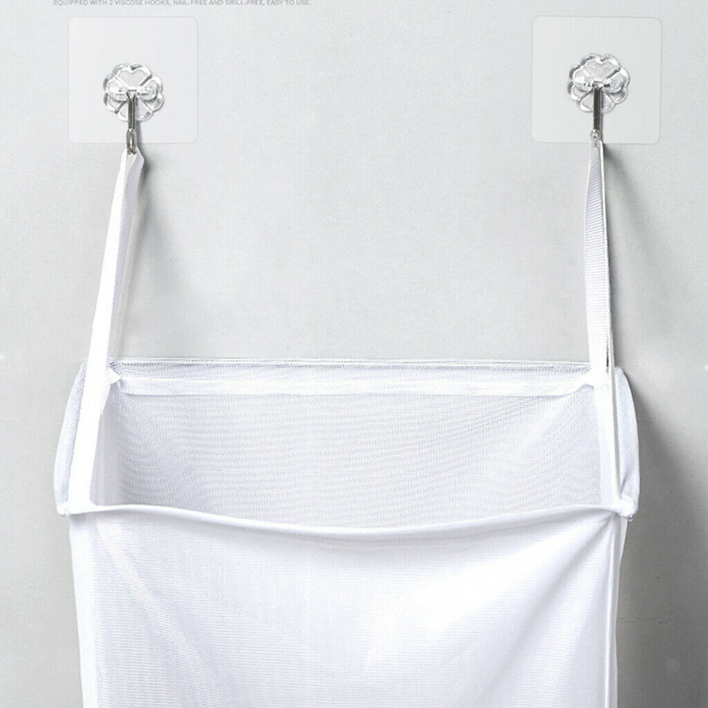 Portable Wall Hanging Laundry Basket Storage Bucket Dust Basket Save Space
