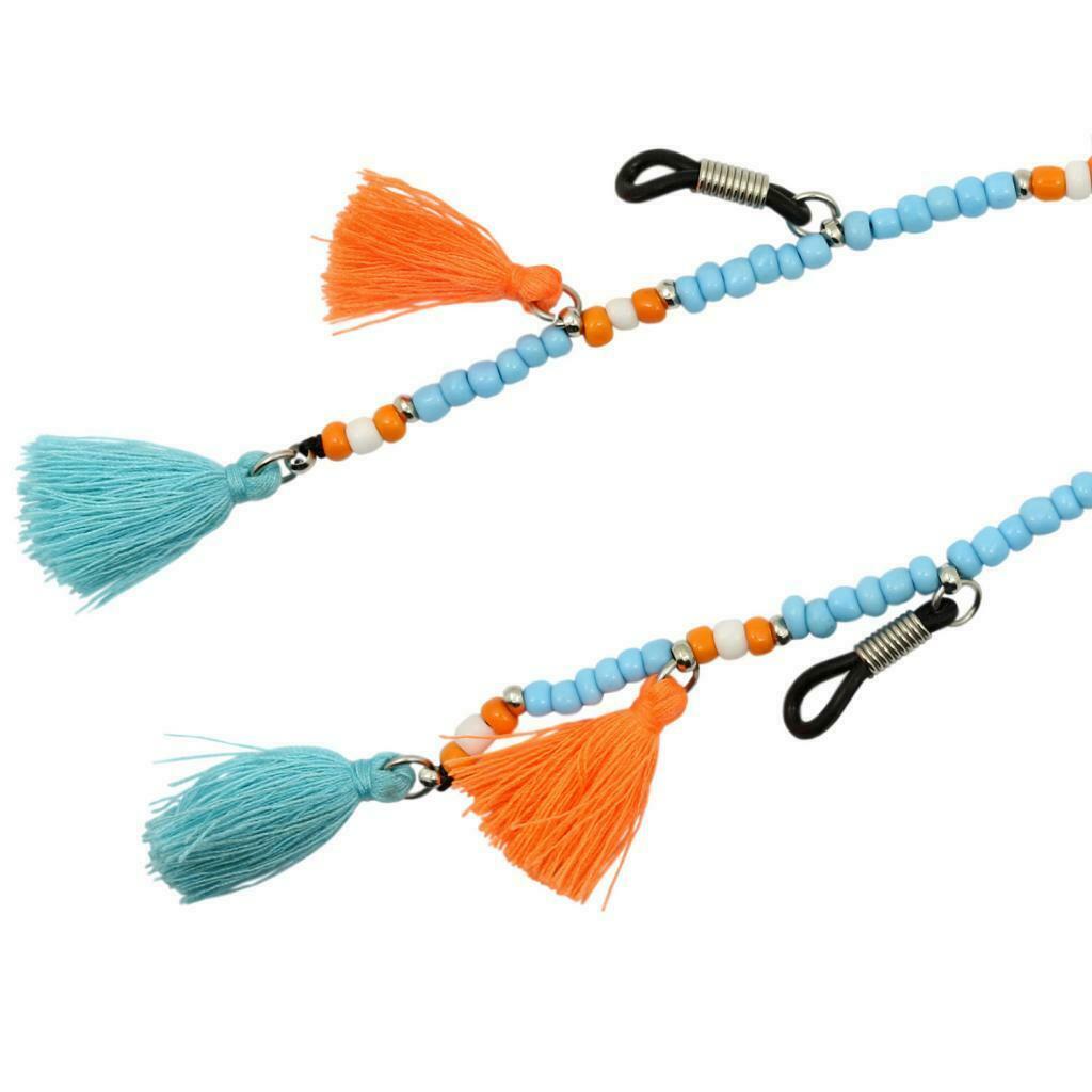 2pcs Eye Glasses String Holder Beaded Eyeglass Holder Chain Necklace Women