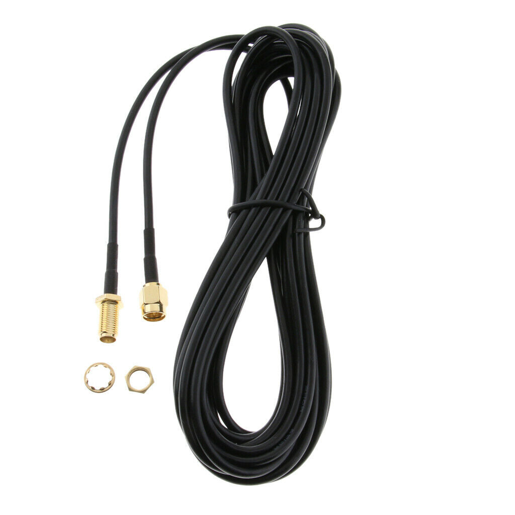 Lovoski RP-SMA Male to Female Wifi Antenna Adapter Extension Cable 5m/10m