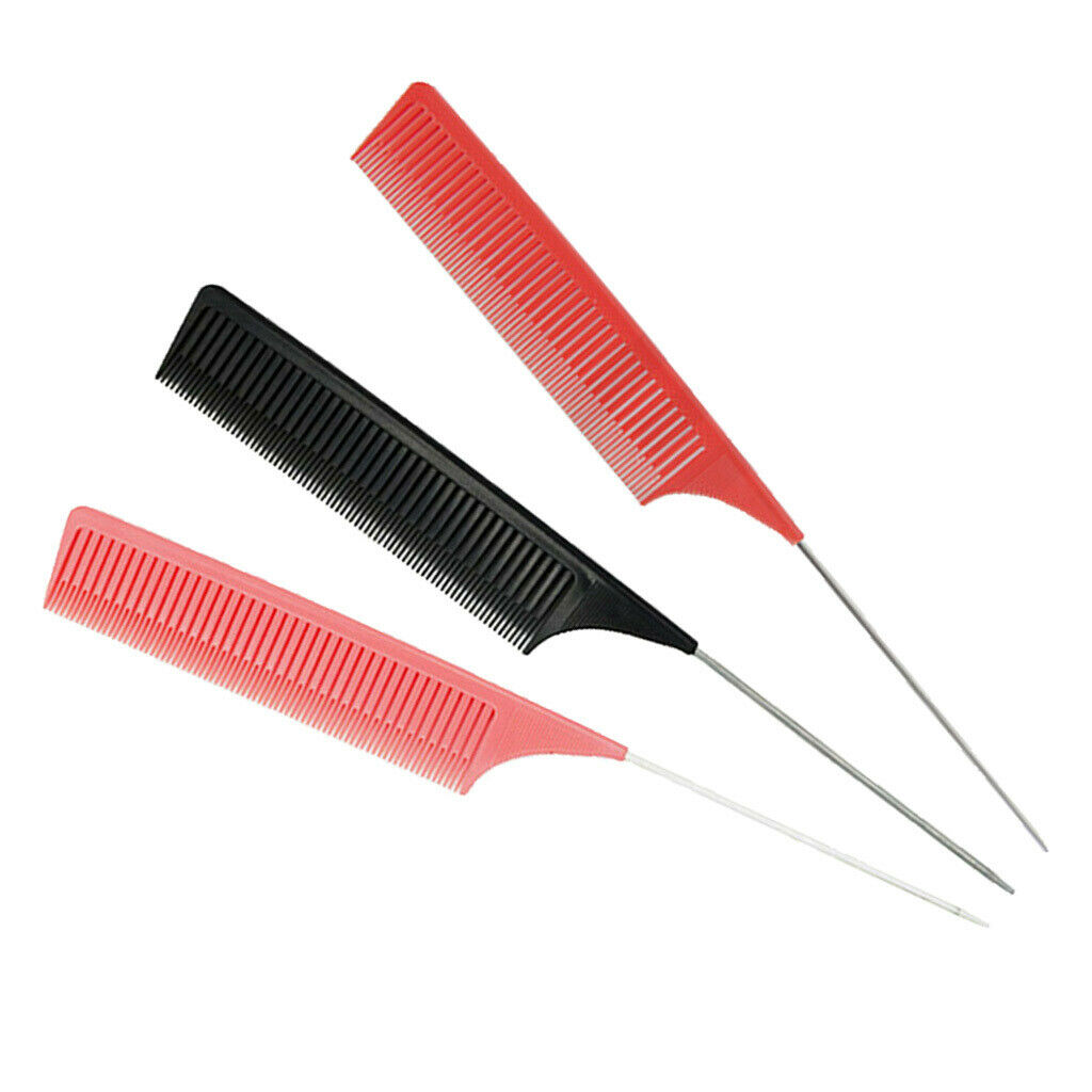 3x Plastic Weave Highlighting Foiling Hair Comb Hair Coloring Combs Brush
