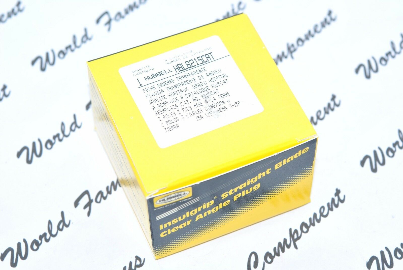 1pcs-HUBBELL WIRING HBL8215CAT 15A 125V NEMA5-15P Hospital Grade Plug