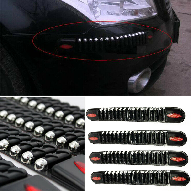 4Pcs Adhesive Car Bumper Corner Guard Protector Anti-collision Trim Rubber Strip