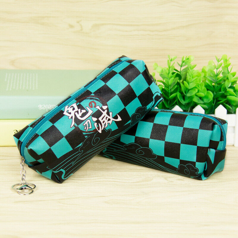 Demon Slayer Kimetsu no Yaiba Kamado Tanjirou PU Leather Pencil Pen Case Bag B