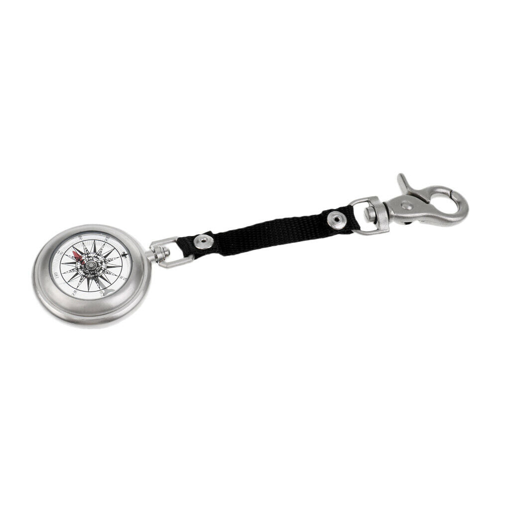 Portable Camping Keychain Compass for Survival Camping Hiking with Gear Hook