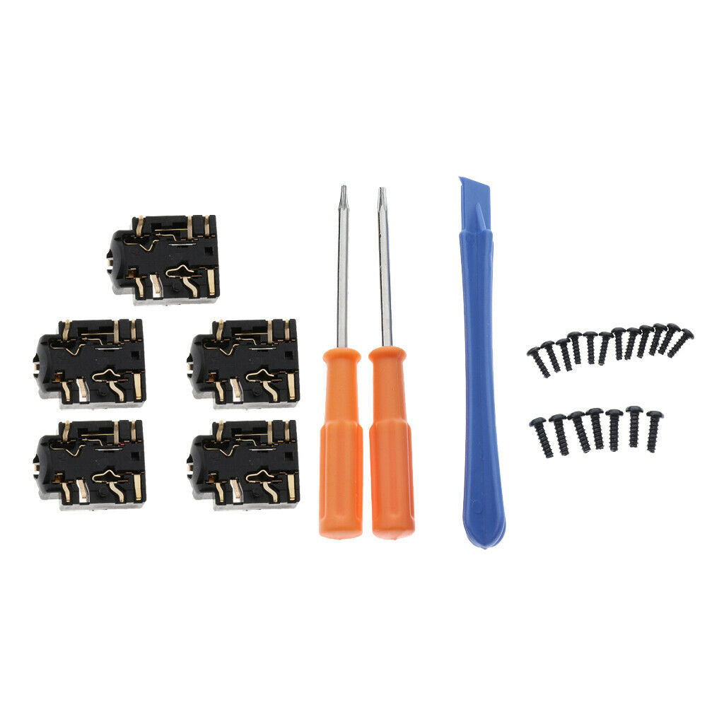5Pc 3.5mm Headset Audio   Socket + Screwdrivers Set for Xbox   S Controller
