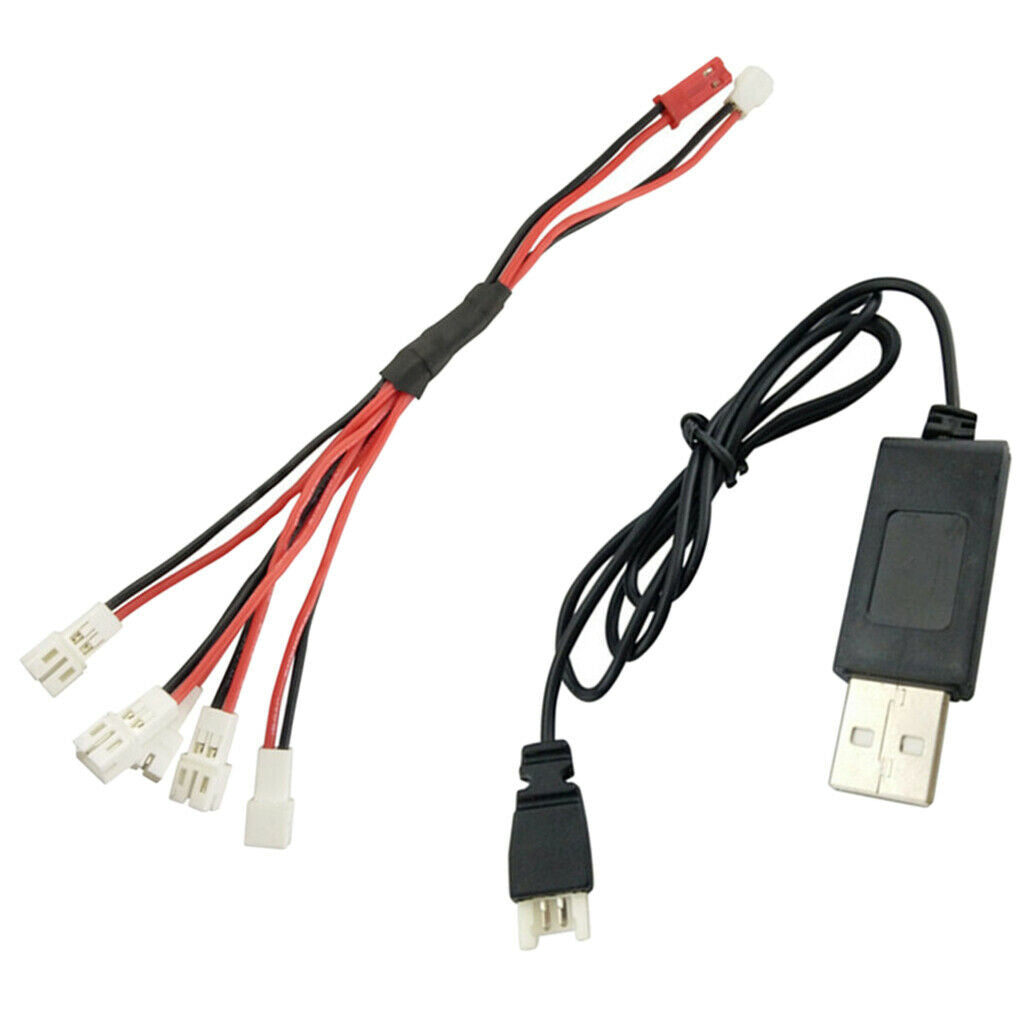 Li po battery 2 to 5 charging cables and USB 2.0 charging cable for RC Wltoys