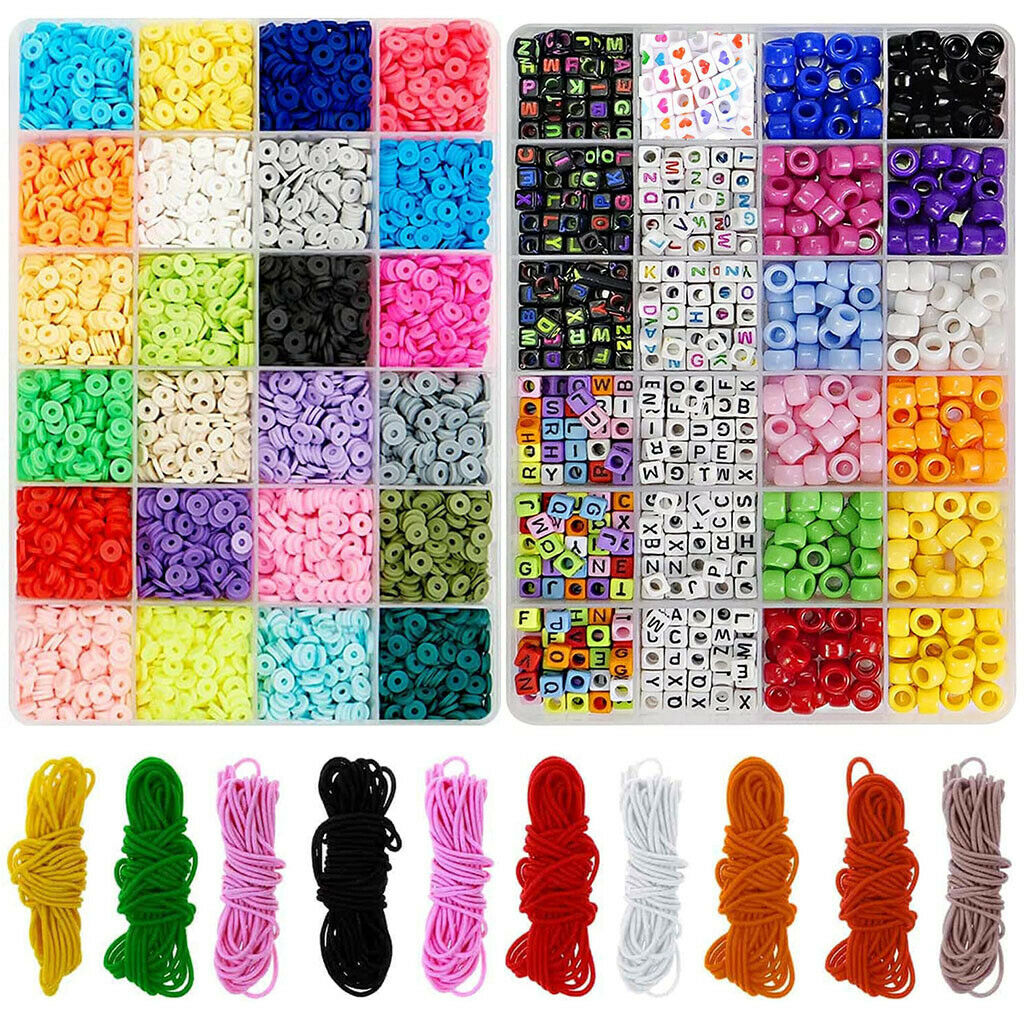 5770 Pcs Clay Heishi Beads Beads Handmade Loose Spacer Beads DIY Craft 6mm