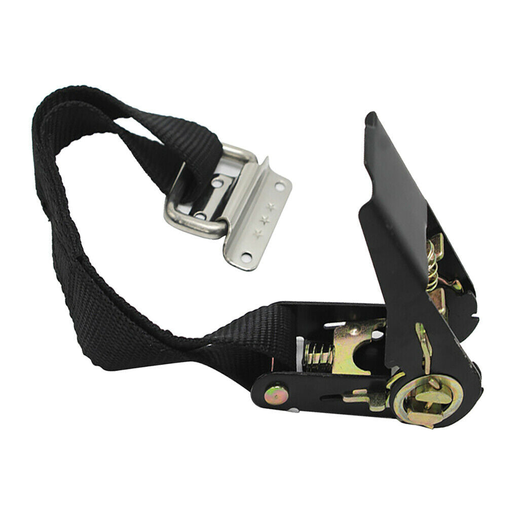 2m Travel Tie Down Strap Ratchet Belt Cargo Lashing Metal Buckle Fastener