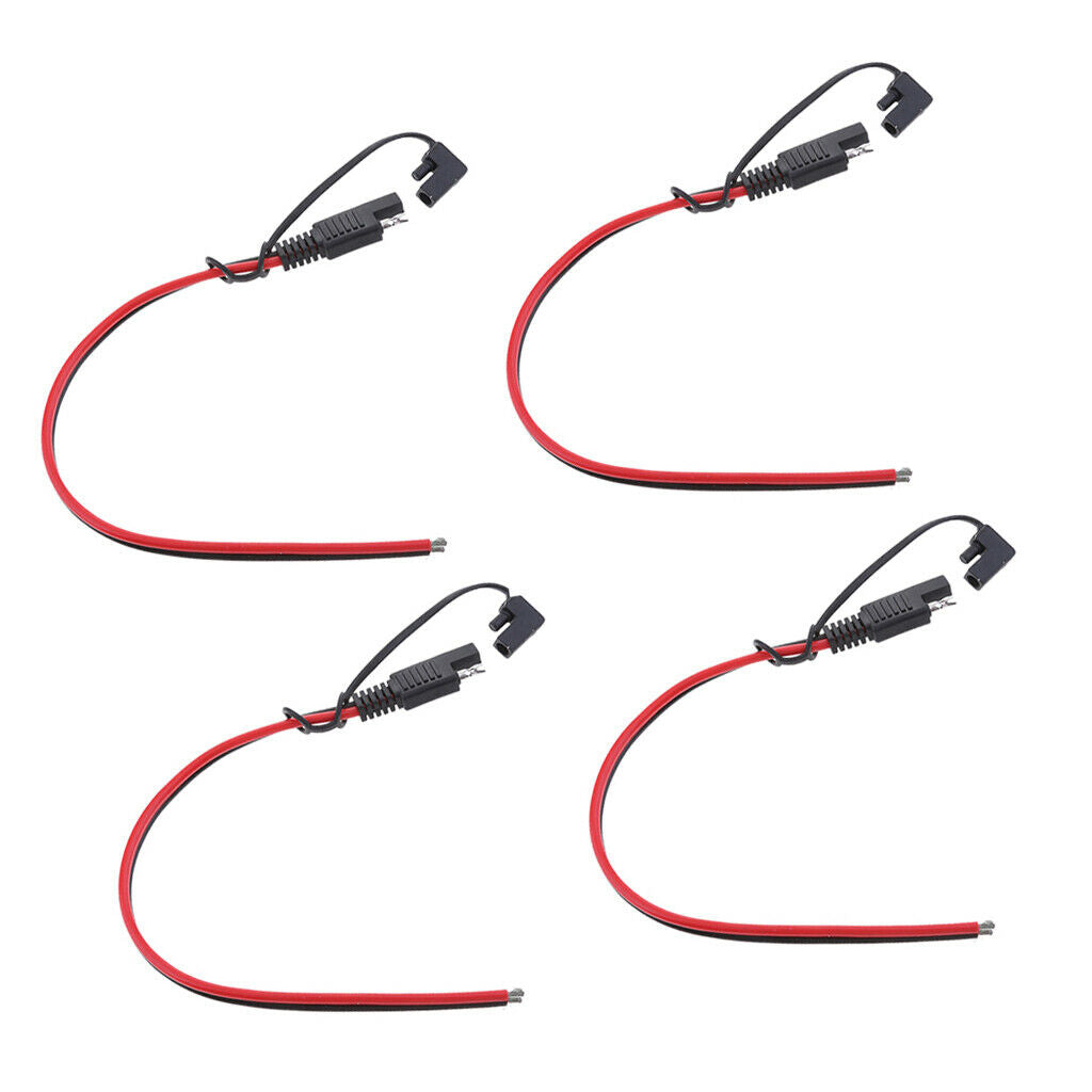 4 Pieces 30cm Hot Solar Battery Charger SAE DIY Extension Line Cable Wire