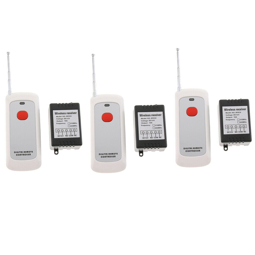 3 set 12V 1000m Wireless Remote Control Switch Remote Controller for Lights