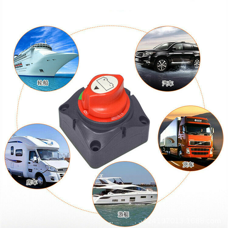 Auto Battery Disconnect Switch 12V 300A/1000A Power On Off for Car Boat 2 Screws