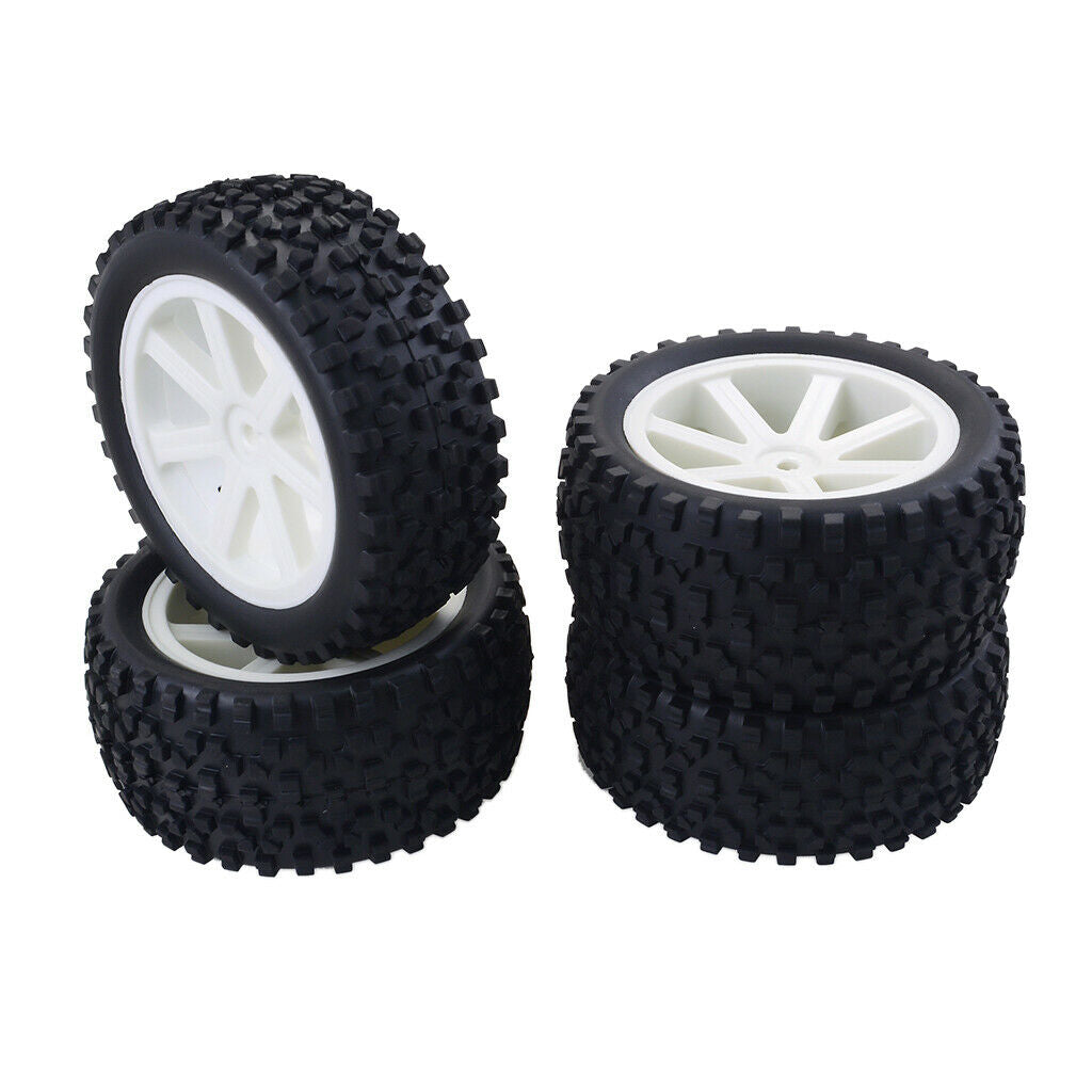 1/10 Buggy On-Road rim and tire set for Redcat, HSP, HPI RC Car White