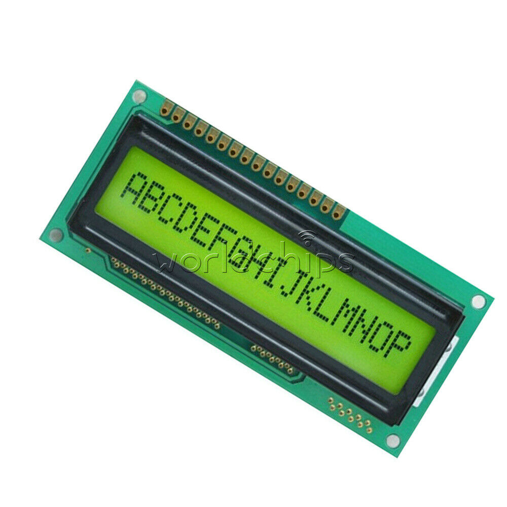 Yellow Backlight 16X1 Character 1601 LCD Display Module LCM STN SPLC780D KS0066