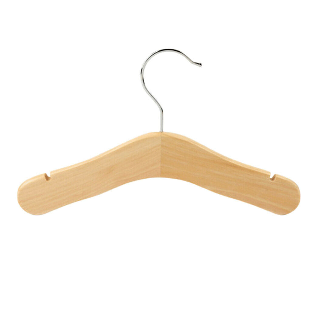 2 Pieces Children Baby Kids Wooden Coat Clothes Pants Hook Hanger Rack Stand