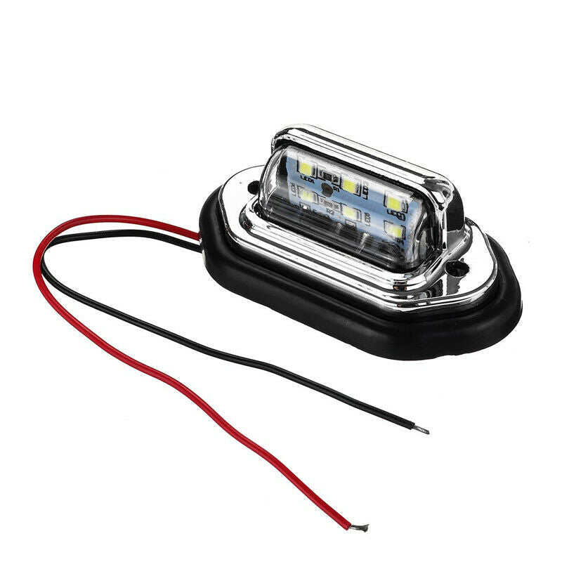 2PCS 6 LED License Plate Light for Car Truck SUV Trailer Van RV Boats 2000-4000K