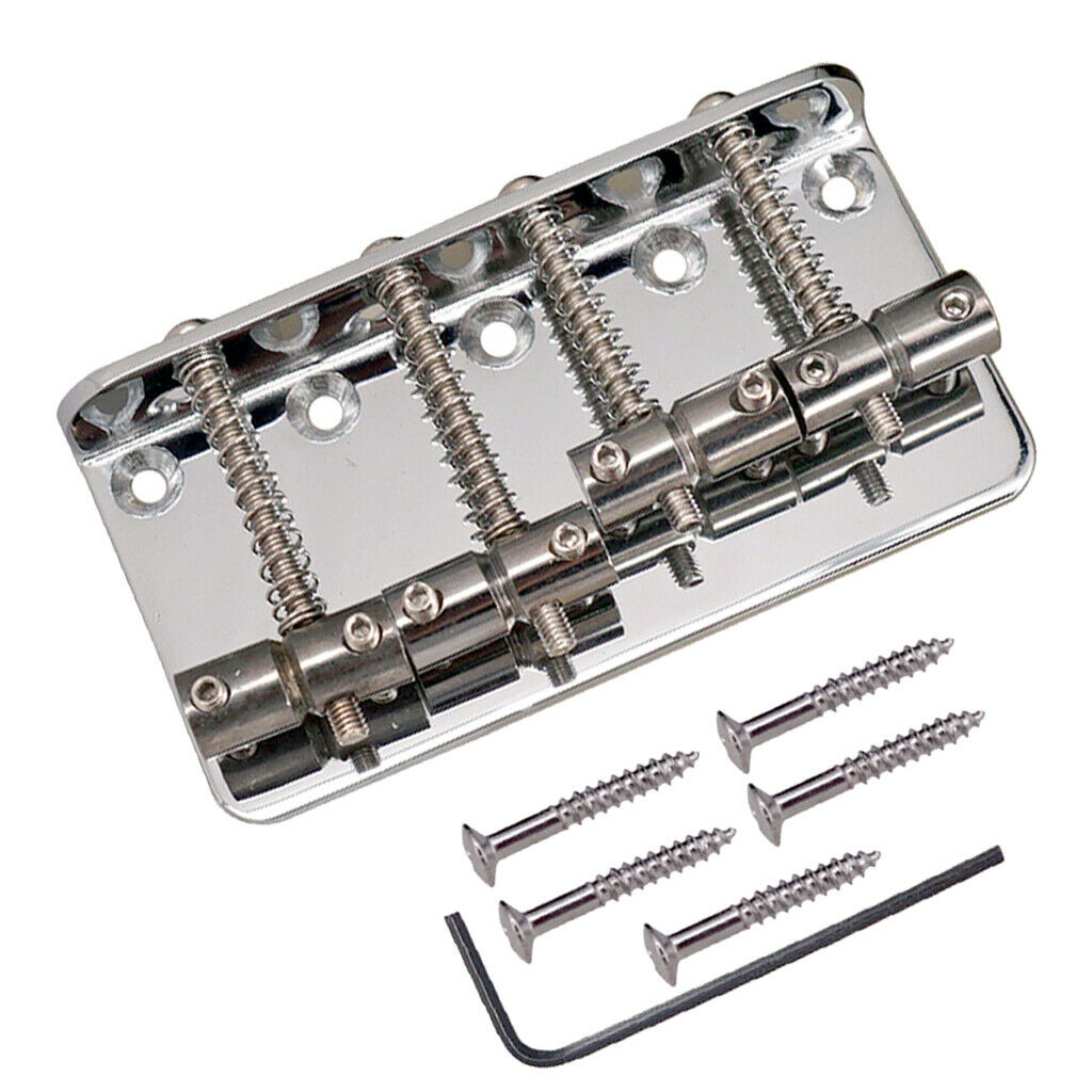 1 set of 4-string electric bass bridge spare parts for your old and dirty ones