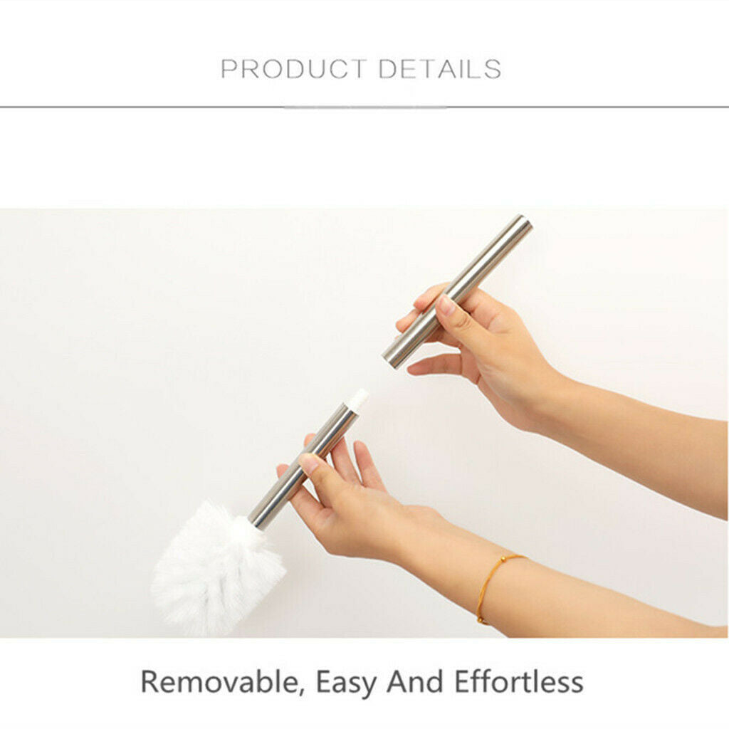 Nordic Toilet Ceramic Cleaning Brush W/ Handle Base For Bathroom Toilet