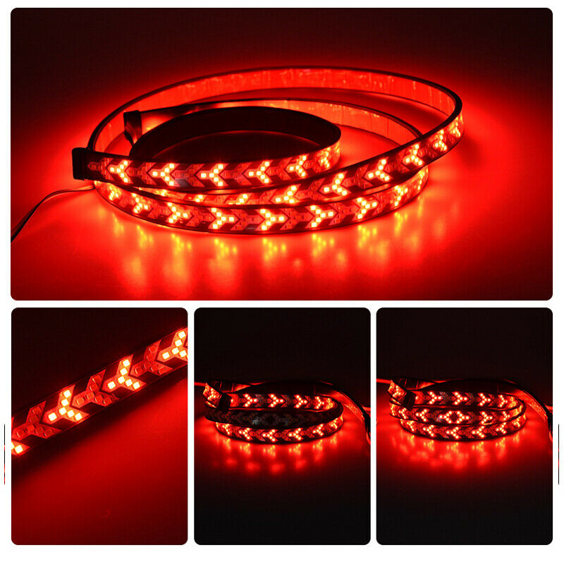 150CM LED Tailgate Light Strip Running Brake Truck Tailgate Light Bar Red/ Amber