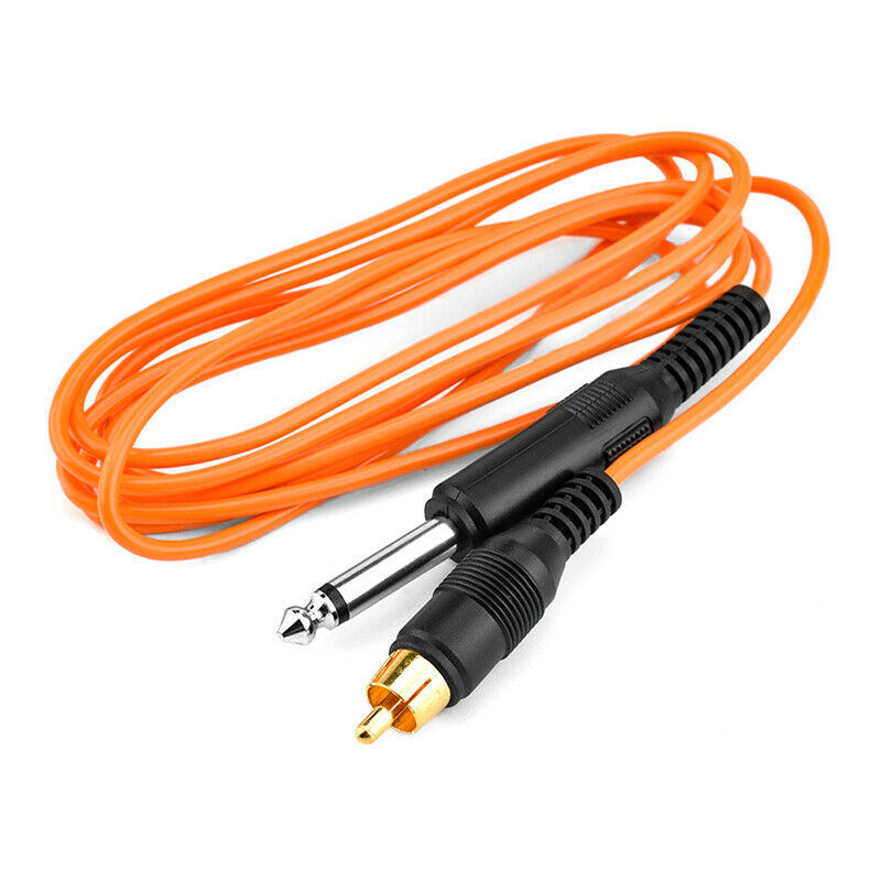 1X Hook Line Straight RCA Clip Cord Wire Cable Interface Insert Tattoo Ma.l8