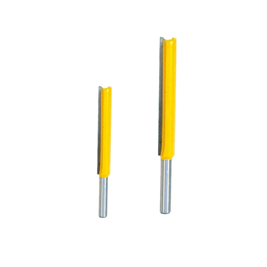 2Pcs 1/4" Shank Extra Long Flush Trim Router Bit Woodworking Cutter Tool