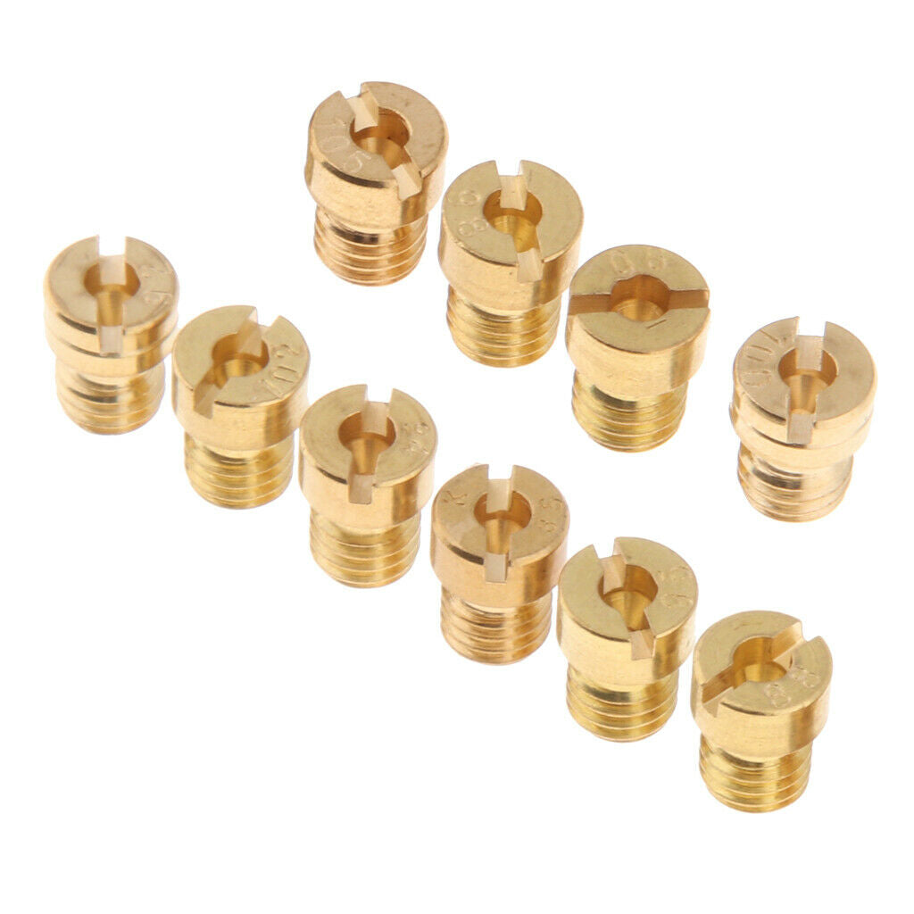10Pcs Golden Main Jet Assy for PWK Keihin 85 88 90 92 94 95 98 100 102 105