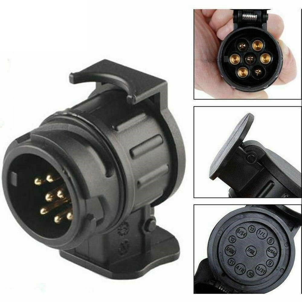 13 To 7 Pin Plug Adapter Trailer Connector 12V Towbar Towing Plugs Socket
