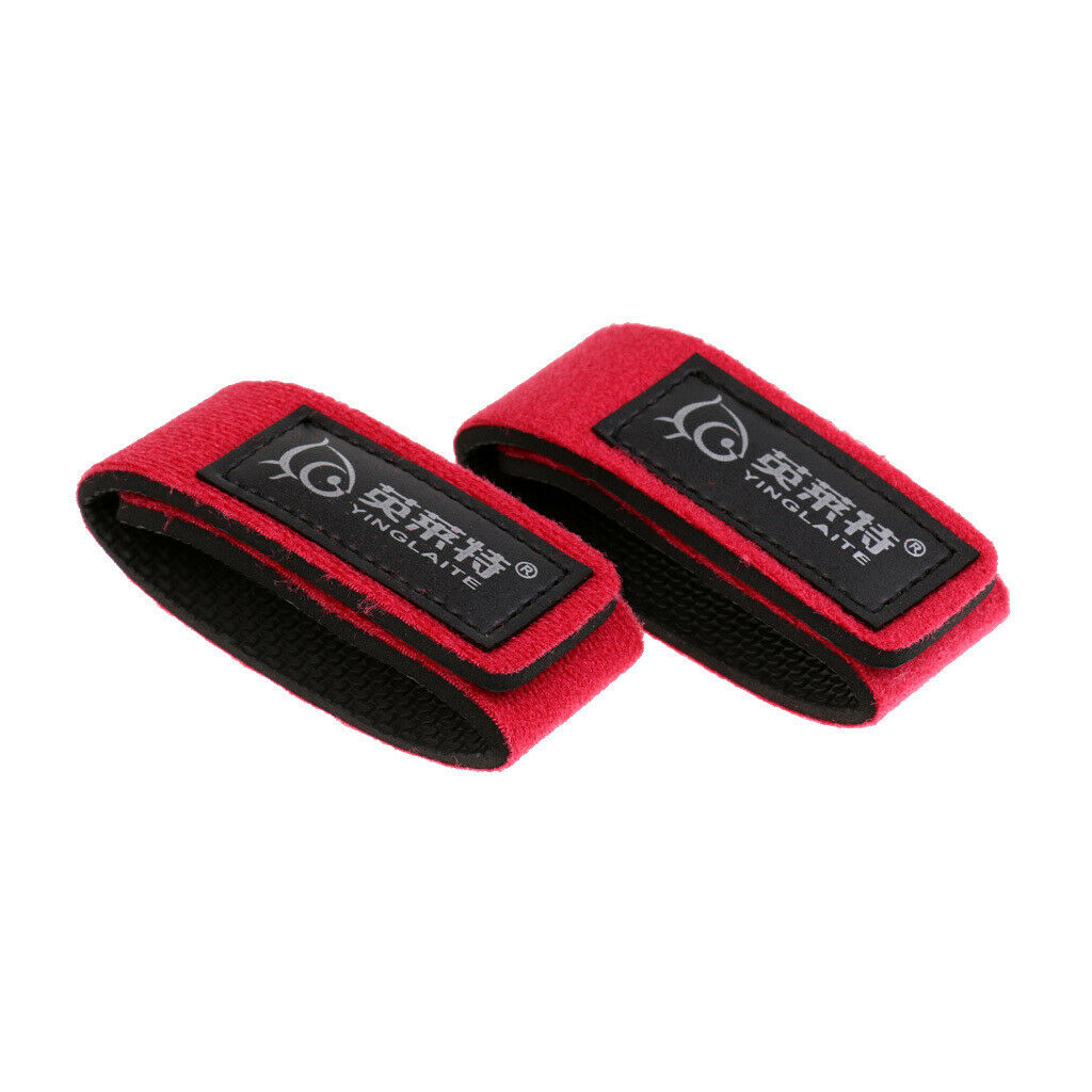 2x Fishing Rod Belts Stretchy Wrap Bands Straps Ties Pack Pole Holders Red