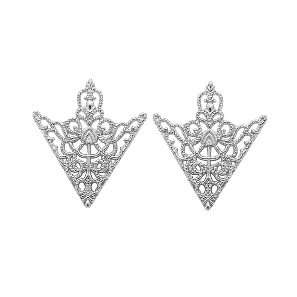 Fashion Triangular Collar Pin Hollow Tropical   Shaped Brooch Collar Corner