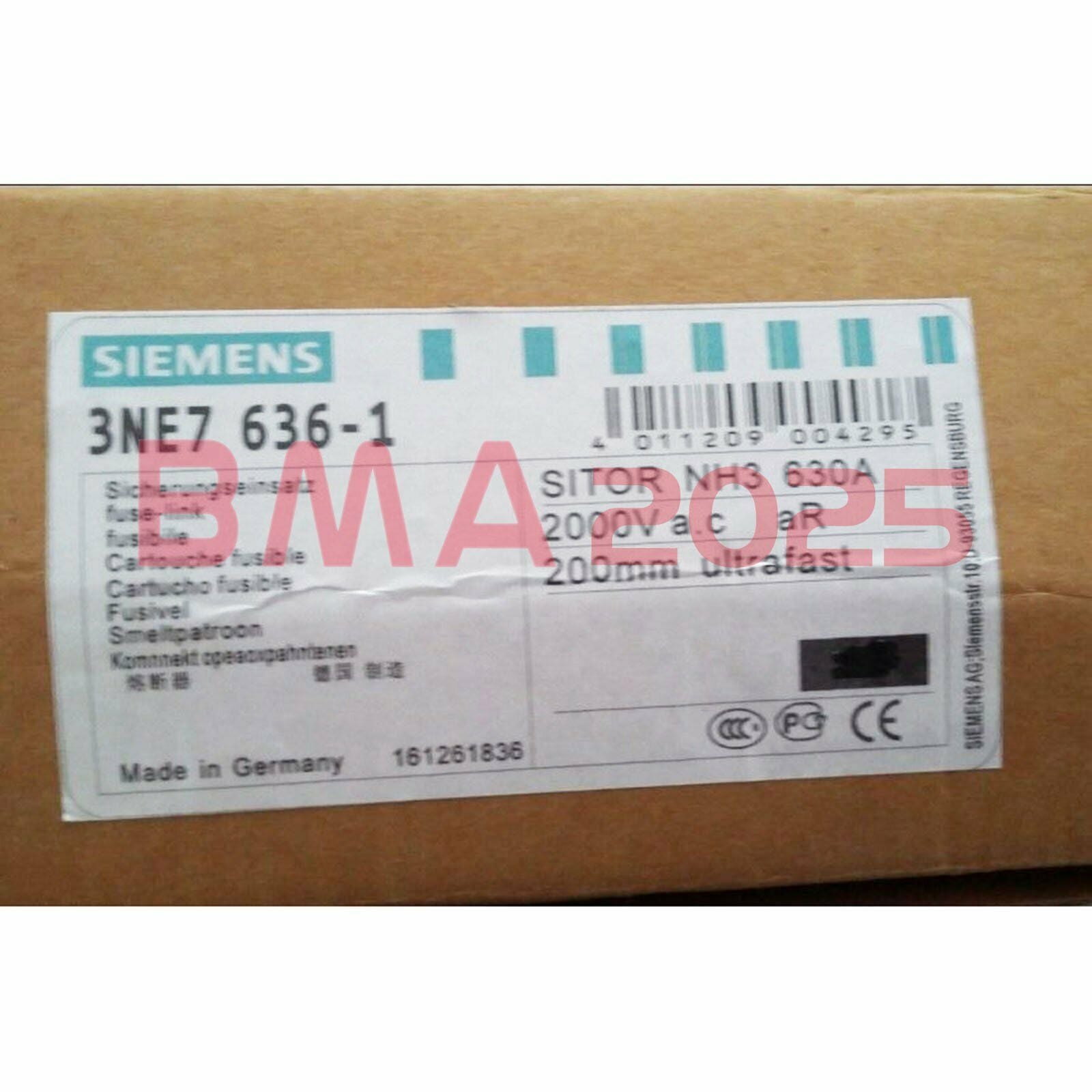 1PC New Fuses 3NE7636-1 1year warranty DHL free Ship SM9T