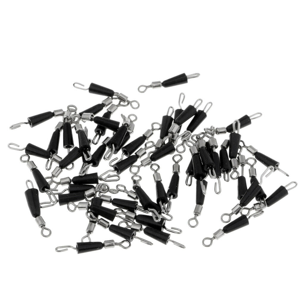 150x Quick Change Fishing Swivels Hook Device Fast Link Clip Snap Tackle