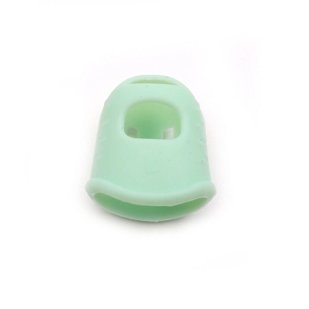 2pcs Soft Guitar Kalimba Thumb Picks Finger Protector for Beginner Green
