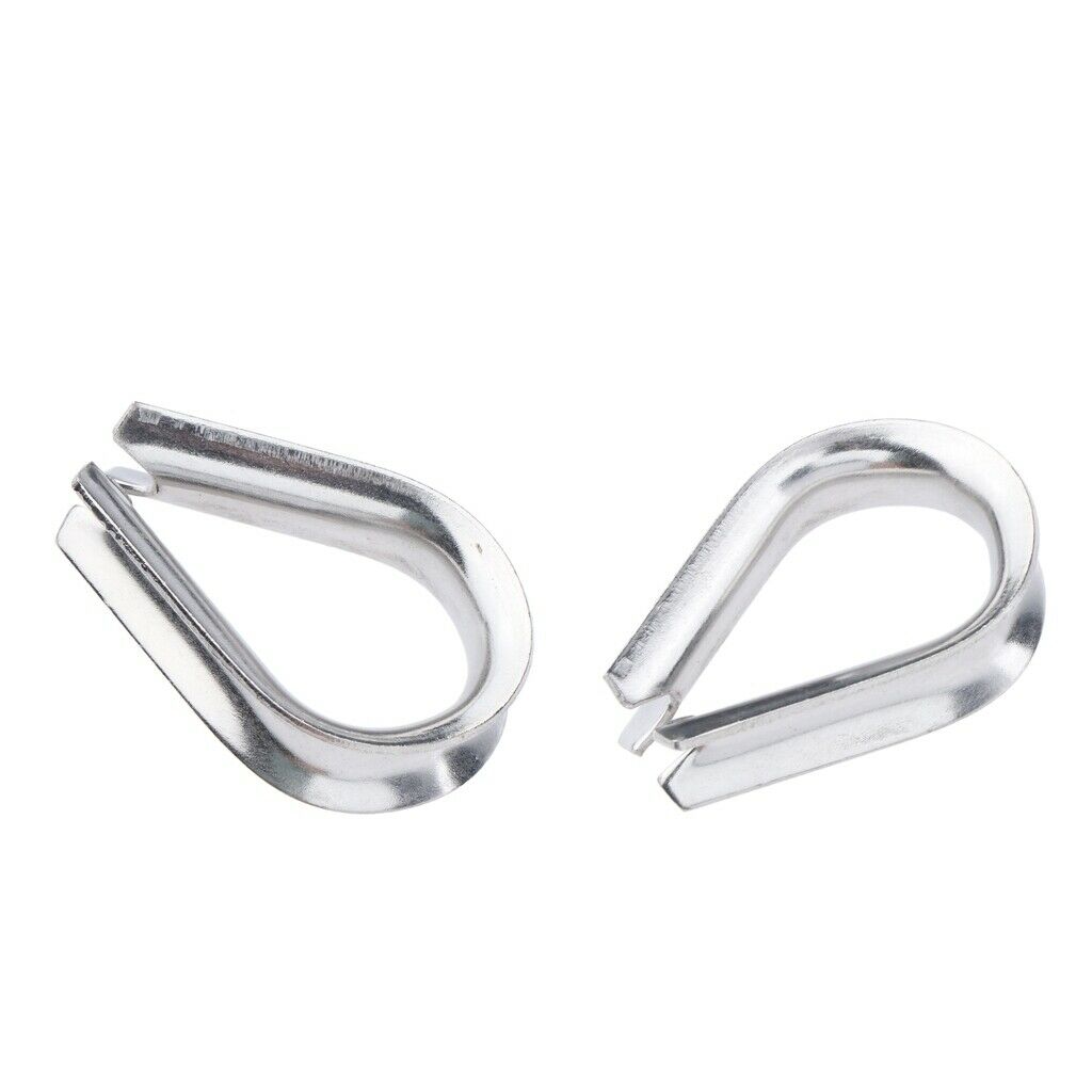 2pcs Stainless Steel Cable Lug Heart For Steel Ropes Lifting And Connecting
