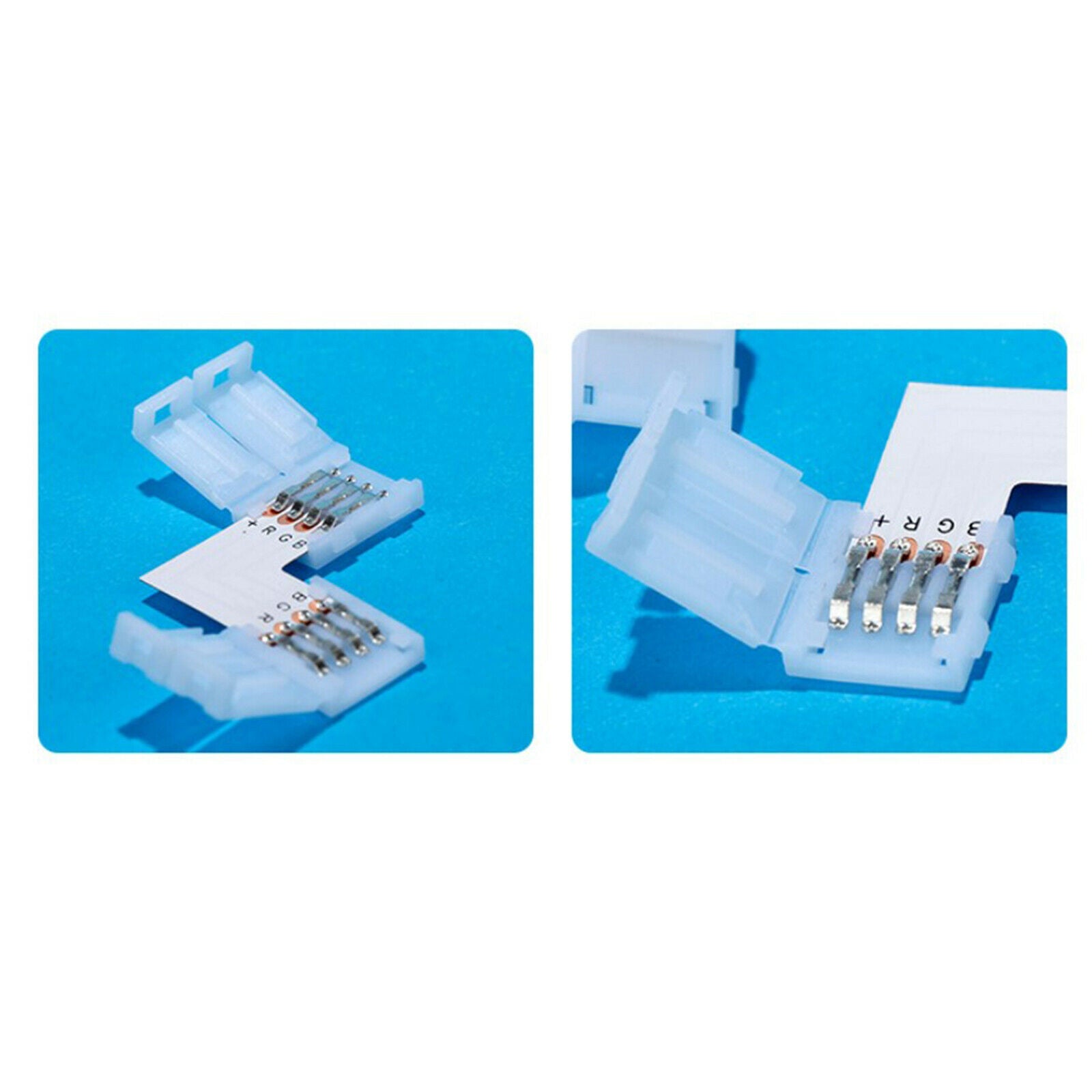 5pcs LED Strip Light Corner Connectors RGB L Shape Adapters 90 Degree Joint