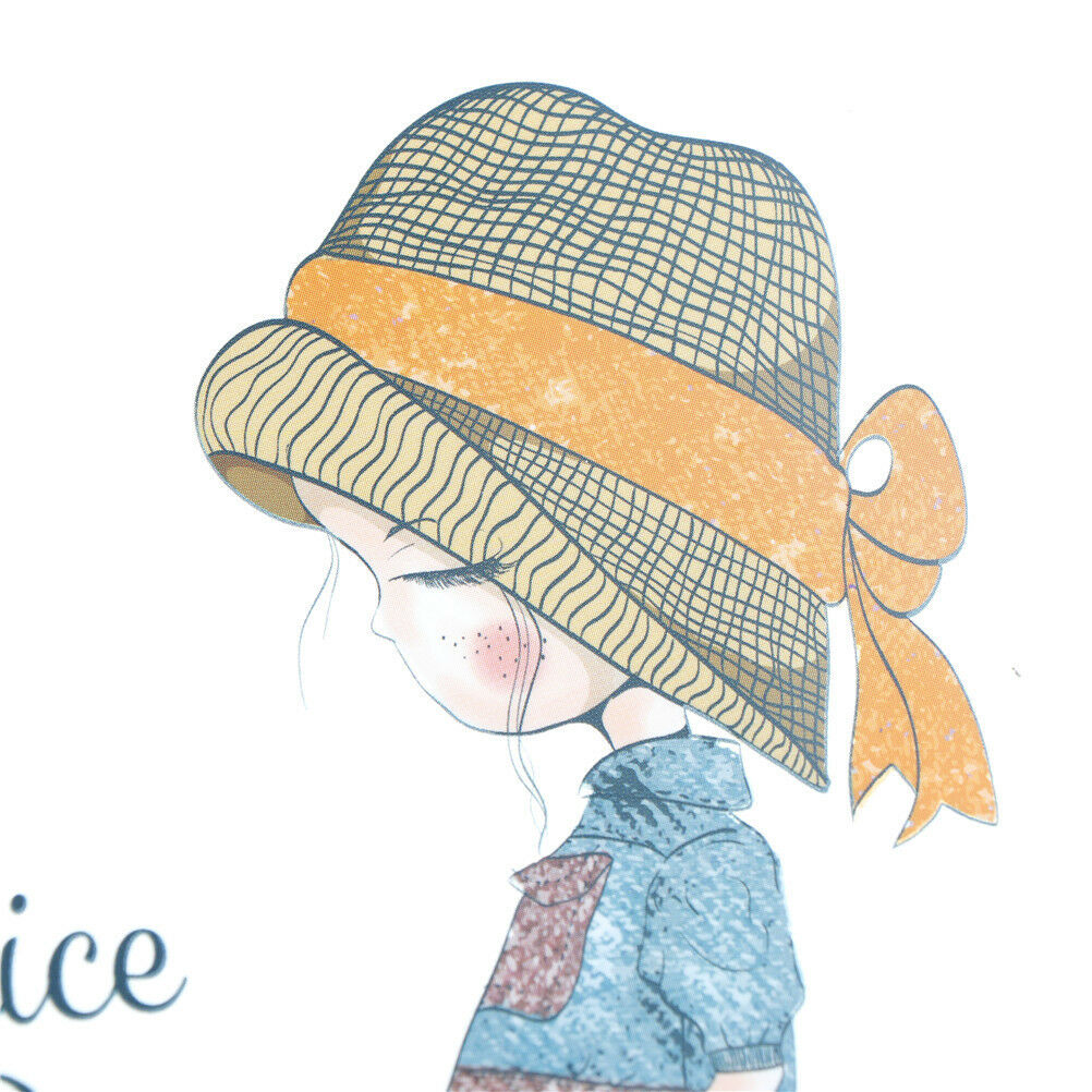 girl heat transfer nice day patch ironing stickers iron on patches appliq.l8