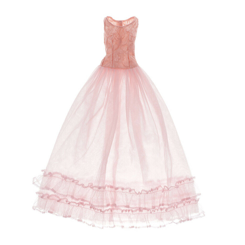Lace Bridesmaid Dress Wedding Dress Party Evening Dance Gown for 1/3 Pink