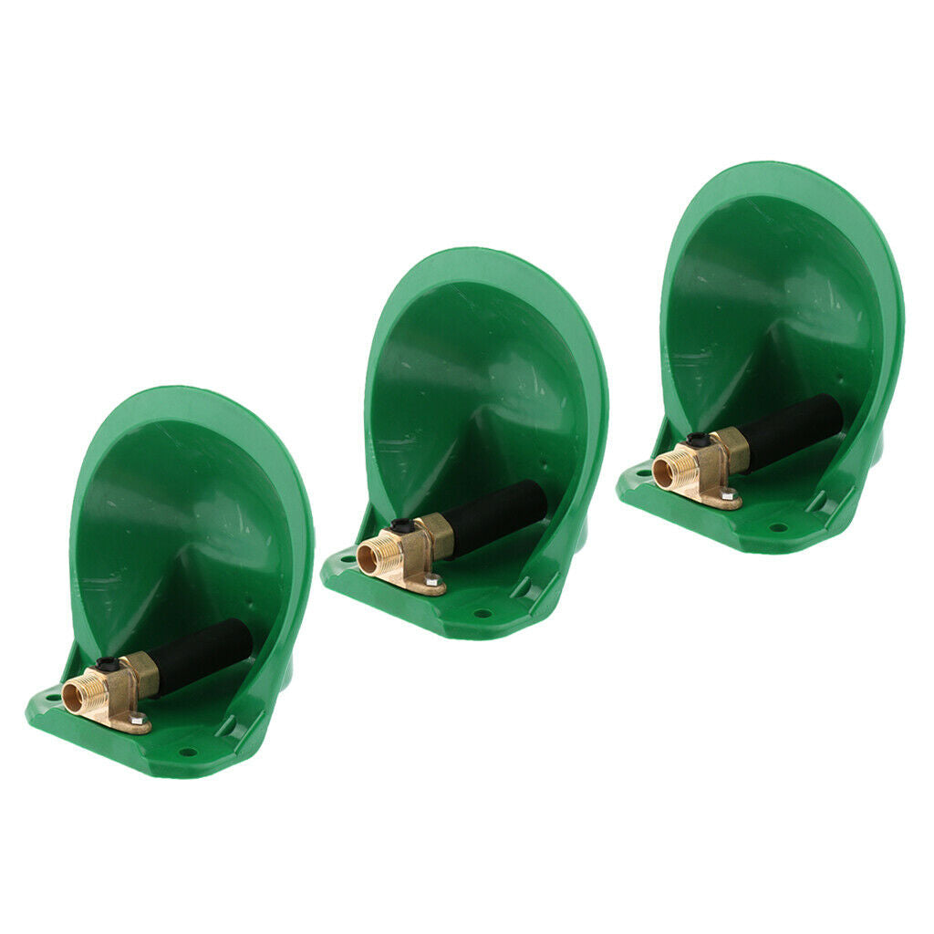 3pcs Automatic Water Bowl Dispenser w/ Metal Valve for Sheep Goat Pig Cattle