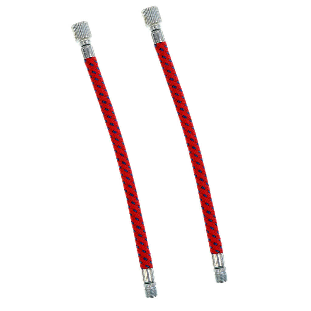2Pcs Bike Pump Extension Hose Inflator Tube Pipe Cord Schrader Valve Adapter