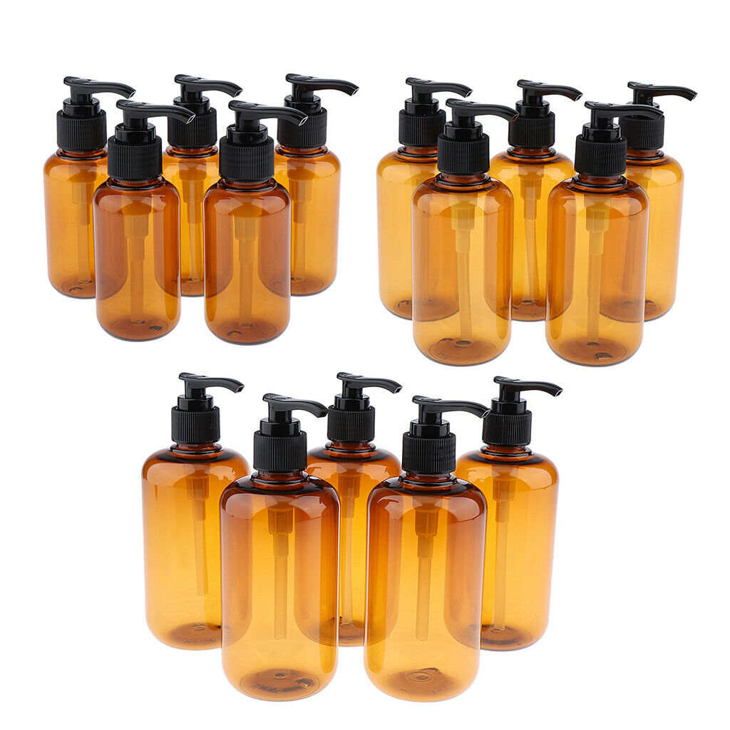 10pcs Refillable Empty Spray Bottles Pump Dispenser for Lotion Shampoo Soap