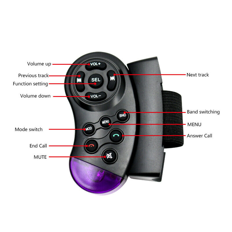 Car 1 Din MP3 Player Radio 2USB AUX Input Bluetooth Receiver Voice Control Kit