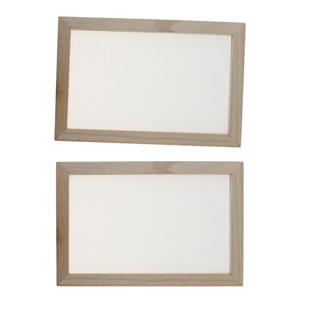 2 Pieces 20x30cm Paper Making Screen Frame, Ready Meshed and Comes with an