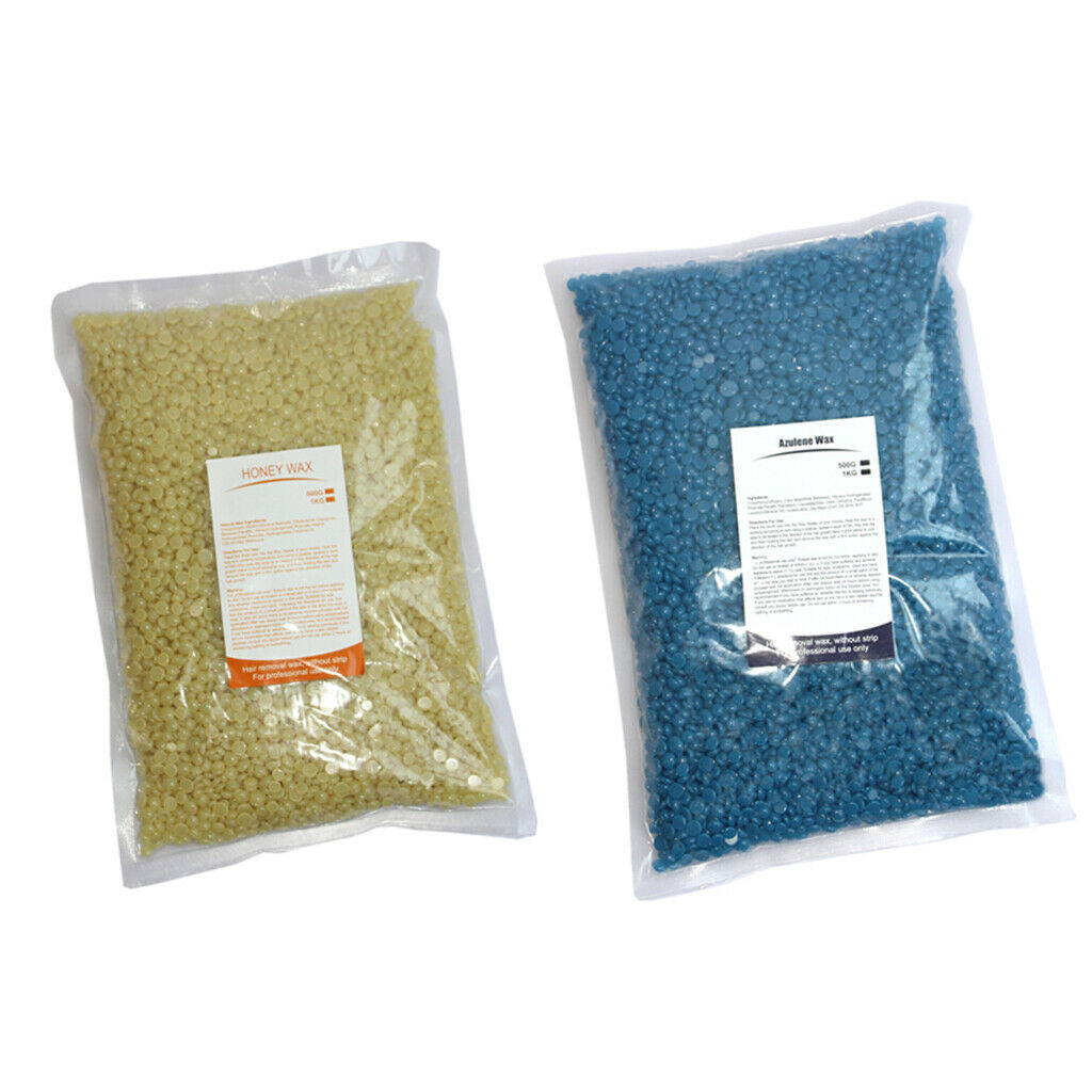 2Bag Hard Waxing Bead Bean Body Hair Removal Bikini Depilatory No Strip 1kg